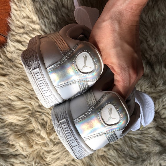 White leather PUMA Basket sneakers with bow laces - Picture 7 of 8